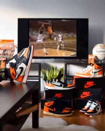 Jordan 1 backboard retro alto destrozado en la cuenta de Instagram de @lesitedelasneaker