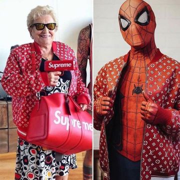 Louis Vuitton x Supreme Keepall Bandouliere Epi 45 Rouge sur le compte Instagram de @minicrep