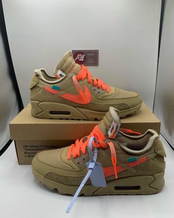 Air Max 90 OFF-WHITE Desert Ore en la cuenta de Instagram de @grailsatl