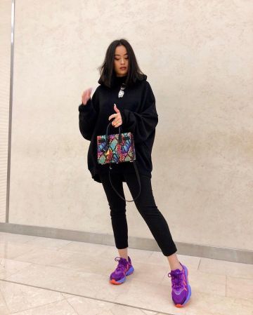Adidas OZ-WEEGO violet de Knoetzie sur le compte Instagram de @knoetzie