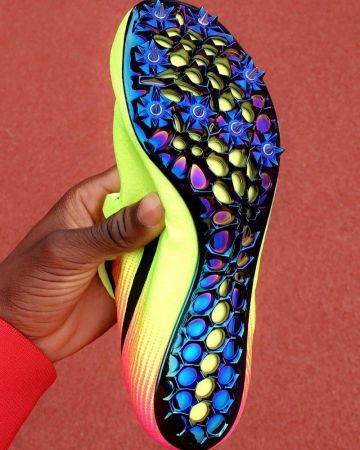 Méba-Mickaël Zeze's Nike Zoom Superfly Elite sprint shoes on his Instagram account@mckeulz