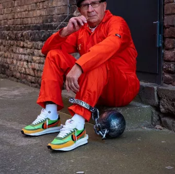 Sacai ld waffle multi Green usado por jaadie en la cuenta de Instagram de @jaadiee 