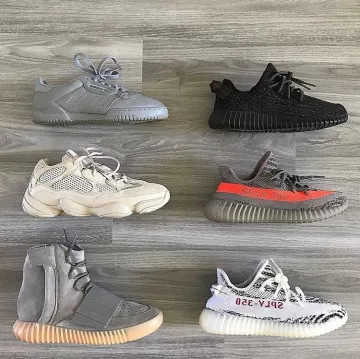Les Adidas Yeezy Boost 750 Light Grey Glow In the Dark sur le compte Instagram de @yeezy.over.jumpman