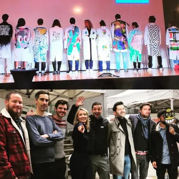 Manteau à carreaux sur le compte Instagram de @alexandralamyofficiel