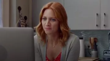 Rag & Bone Grey Shannon Cardigan worn by Julia Bechley (Brittany Snow) in Almost Family Season 1 Episode 8