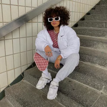 Nike shox Converse comme des garçons white worn by diln_ on the account Instagram of @diln_ 