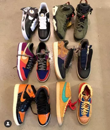 Air Force 1 Low Travis Scott Cactus Jack sur le compte Instagram de @sneaker.tag