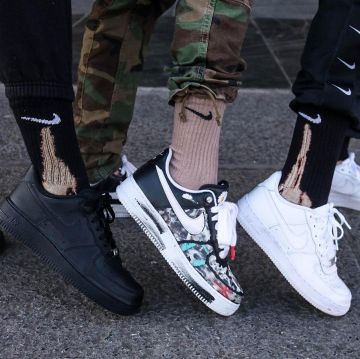 Air force 1 g-dragon " para-noise " porté par owaishsb  sur le compte Instagram de @owaishsb 