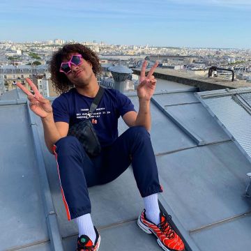 Air Max Plus Team Orange portées par Gambi sur son compte Instagram @gambinojetski