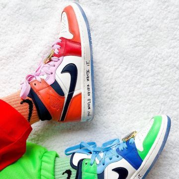 Air jordan 1 Melody Ehsani Fearless worn by sallyssneakers on the account Instagram of @sallyssneakers 