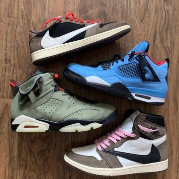 Les Jordan 4 Retro Travis Scott Cactus Jack sur le compte Instagram de @sneakerspace