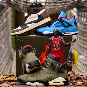Jor­dan 6 Re­tro Tra­vis Scott sur le compte Instagram de @sneakerspace
