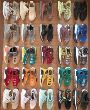 Adidas NMD HU Pharrell Ser Humano Sharp Blue sur le compte Instagram de @sneakerhighlight