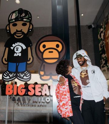 BAPE x Big Sean Shark Full Zip Hoodie White from Big Sean on the account Instagram of @bigsean