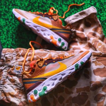 Nike react 87 orange peel on the account Instagram of @yokickz