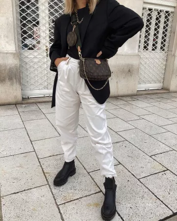 Jean en ecru usado por londonblogger en la cuenta de Instagram de @asos