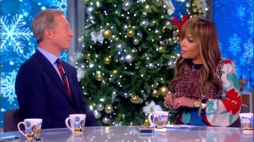 Rixo Print­ed Mi­di Dress worn by Sunny Hostin on The View December 13, 2019