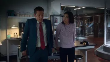 J. Crew Lavender Eyelet Sweaters worn by Tina Minoru (Brittany Ishibashi) in Marvel's Runaways Season 3 Episode 2