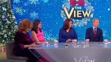 Eileen fisher Ballet de Cou en Velours Haut de la Boîte porté par Joy Behar sur Le point de Vue le 13 décembre 2019