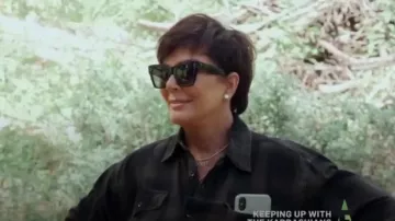 Celine Black Cat Eye Sunglasses worn by Kris Jenner in Keeping Up With The kardashians Season 17 Episode 12