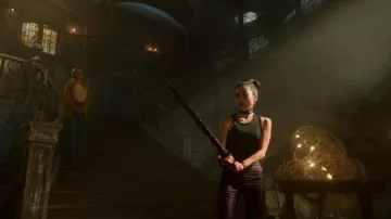 Blank nyc Snake Printed Leggings worn by Nico Minoru (Lyrica Okano) in Marvel's Runaways Season 3 Episode 4