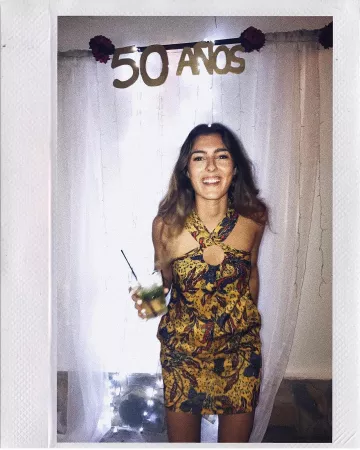 Mango Halter Print Dress de Anna Ferrer Padilla en la cuenta de Instagram @annafpadilla
