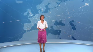 The pleated Skirt midi Constellations of Kareen Guiock in The 12:45, M6