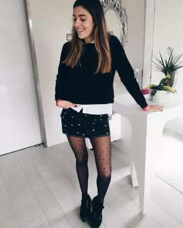 Calzedonia Transparent à Pois Collants de Anna Ferrer Padilla sur l'Instagram account @annafpadilla
