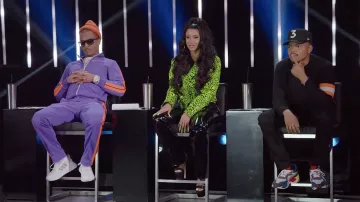 Black vinyl pants of Cardi B in Rhythm + Flow (S01E07)