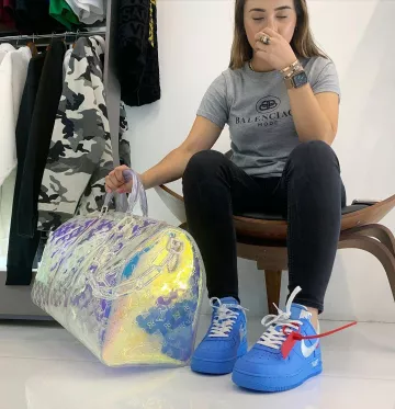 Louis Vuitton Keepall Messenger Monogram 50 Prism account on the Instagram of @greed101store