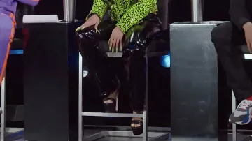 Black platform sandals of Cardi B in Rhythm + Flow (S01E07)