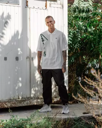 Polo loose fit unisexe Lacoste LIVE en piqué de coton signature sur le compte Instagram de @willy