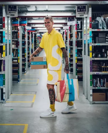 Supreme S Logo Short Yellow sur le compte Instagram de @willy