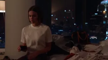 White Shoul­der T-shirt worn by Callie Adams Foster (Maia Mitchell) in Good Trouble Season 2 Episode 10