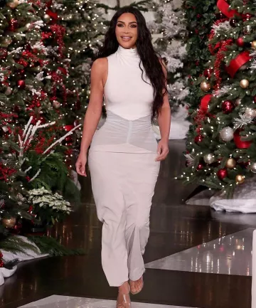 Rick Owens Gown Dress worn by Kim Kardashian Ellen Show December 16, 2019