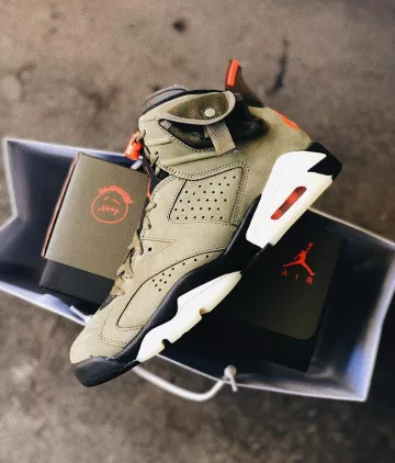 Jordan 6 Retro Travis Scott sur le compte Instagram de @cran