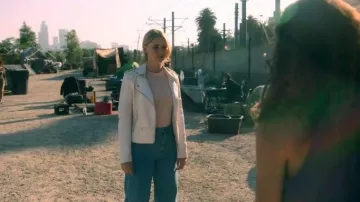 Whitte Lace-up Moto Jacket worn by Molly Hernandez (Allegra Acosta) in Marvel's Runaways Season 3 Episode 5