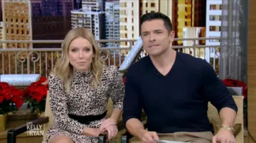 Rebecca Taylor White An­i­mal Print Dress worn by Kelly Ripa on LIVE with Kelly and Ryan December 16, 2019
