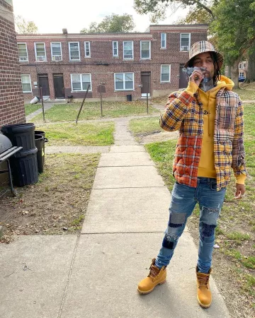 Timberland 6 (classique) de PnB Rock sur le compte Instagram de @pnbrock