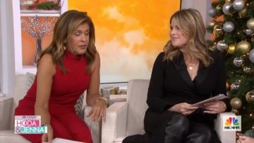 Black Halo Red Jump­suit worn by Hoda Kotb on Today December 17, 2019