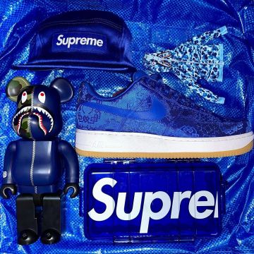 Air Force 1 Low CLOT Blue Silk sur le compte Instagram de @skint_shop