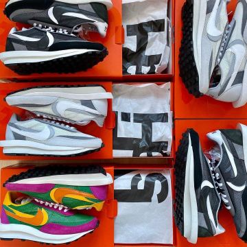 Nike LD Waffle sacai Black sur le compte Instagram de @skint_shop