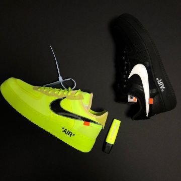 Air Force 1 Low Off-White Black White sur le compte Instagram de @skint_shop