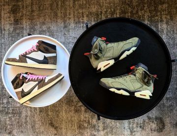Jordan 6 Retro Travis Scott en la cuenta de Instagram de @sneakerpixx
