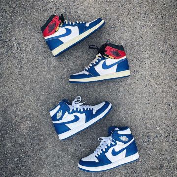 Air Jordan 1 "union los angeles" blue toe " worn by whysamarai on the account Instagram of @whysamarai 