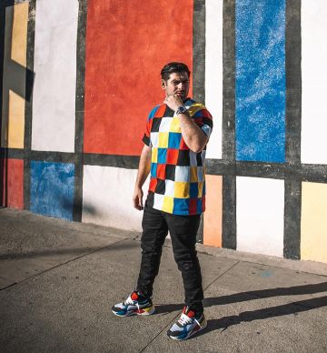 Supreme Patchwork Pique Tee Red/Yellow/Blue on the account Instagram of @qiasomar