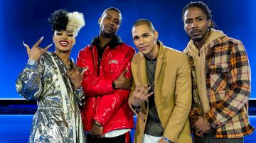 Tan hoodie of D Smoke in Rhythm + Flow (S01E09)