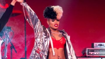 Red bustier top of Londynn B in Rhythm + Flow (S01E09)