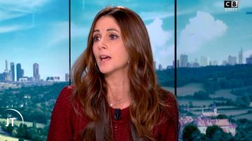 The sweater round neck knit with metallic threads cassis de Caroline Munoz in William at noon