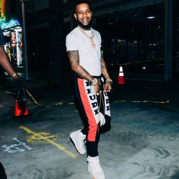 Rhude RHACING PANT from Tory Lanez on the account Instagram of @torylanez